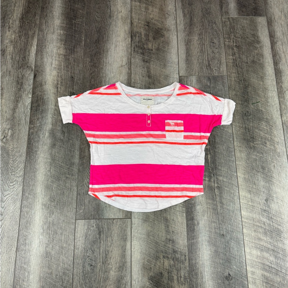 Abercrombie Kids Pink Stripe Top
